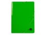 Liderpapel Carpeta Gomas Tres Solapas Cartón Plastificado Folio Color Verde
