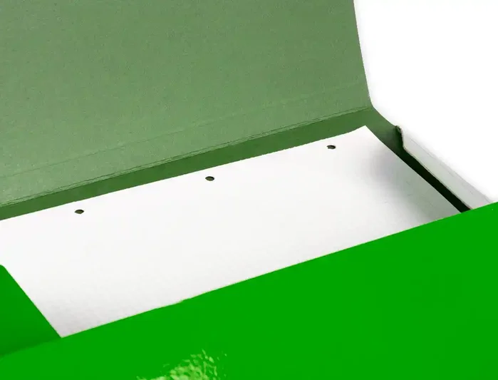 Liderpapel Carpeta de gomas con tres solapas verde tamaño folio