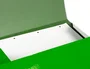 Liderpapel Carpeta de gomas con tres solapas verde tamaño folio