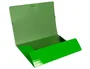 Liderpapel Carpeta de gomas con tres solapas verde tamaño folio