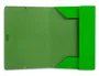 Liderpapel Carpeta de gomas con tres solapas verde tamaño folio