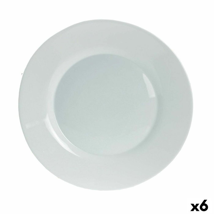 Bormioli Rocco Plato Llano Opal Toledo 25 cm, 6 Unidades