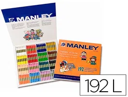 Manley Lápices de Cera School Pack 192 Unidades Colores Surtidos (16 Colores)