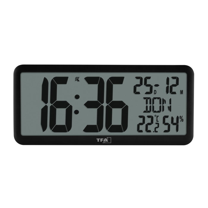 Tfa 60.4525.01 Reloj digital controlado por radio con clima de habitación Tfa 60.4525.01 Reloj digital controlado por radio con clima de habitación