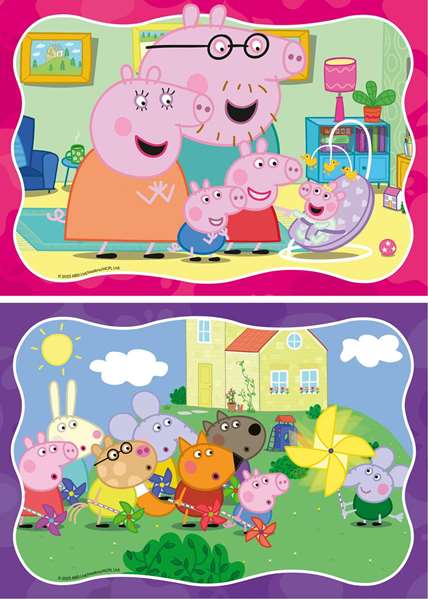 Ravensburger Puzzle Peppa Pig 2x24 Piezas, 2 Puzzles Infantiles con Idiomas Múltiples, Recomendado para 8 Años o Más
