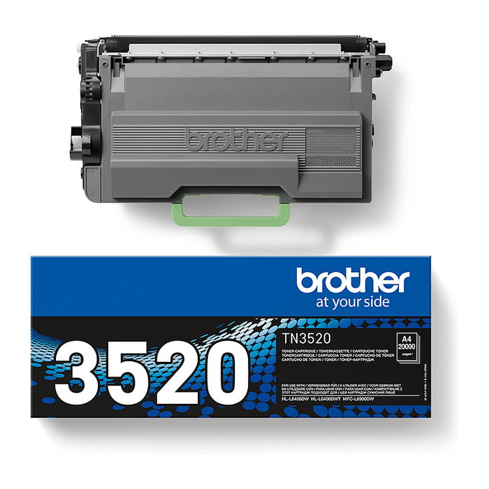 Brother TN-3520 Tóner Negro de Alto Rendimiento