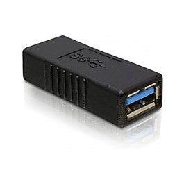 DeLOCK Adaptador USB 3.0 A-A Hembra/Hembra, Negro