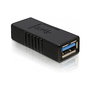 DeLOCK Adaptador USB 3.0 A-A Hembra/Hembra, Negro