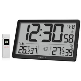 Kienzle Jumbo NEO LCD Weather Wall Clock negro