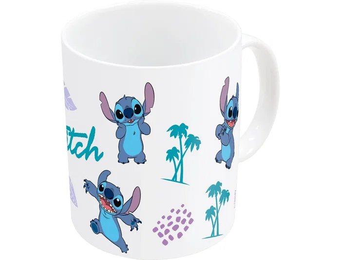 Taza Mug Stitch Azul Lila Cerámica 350 ml