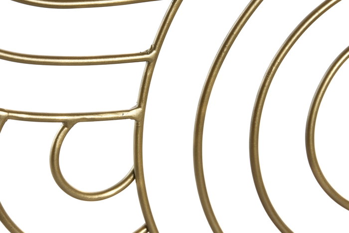 DKD Home Decor Decoración de Pared Oriental Plateado Dorado Metal Abstracto 61 x 61 x 1 cm (2 Unidades)