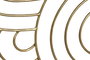 DKD Home Decor Decoración de Pared Oriental Plateado Dorado Metal Abstracto 61 x 61 x 1 cm (2 Unidades)