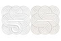 DKD Home Decor Decoración de Pared Metal Abstracto 61x61 cm, Pack de 2