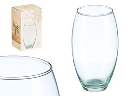 Giftdecor Jarron Cristal Abombado Transparente 20.5 cm (Set de 12)