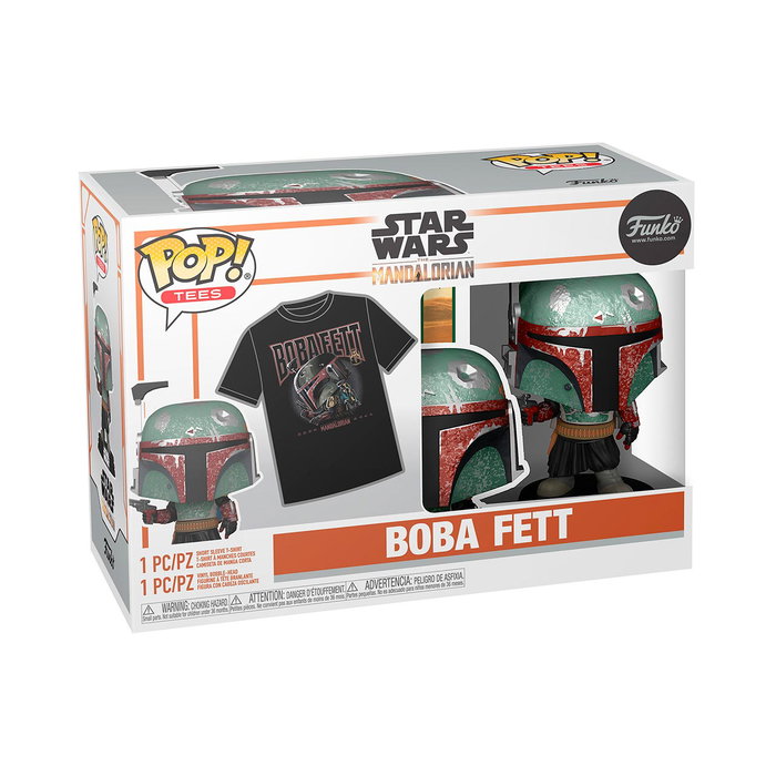 Funko Pop & Tee Boba Fett Pack Camiseta Talla M Figura Exclusiva Star Wars 63389
