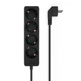 AISENS A154-0534 Regleta 4 Tomas Negra 3500W 16A 250V