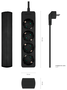 Aisens Regleta de 4 Tomas con Cable de 1,4 m, Negro
