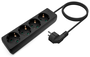 Aisens Regleta de 4 Tomas con Cable de 1,4 m, Negro