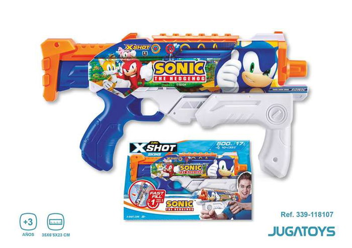 Zuru Pistola de Agua X-Shot Sonic Skins Hyperload Carga Rápida 35x6'5x23cm Zuru Pistola de Agua X-Shot Sonic Skins Hyperload Carga Rápida 35x6'5x23cm