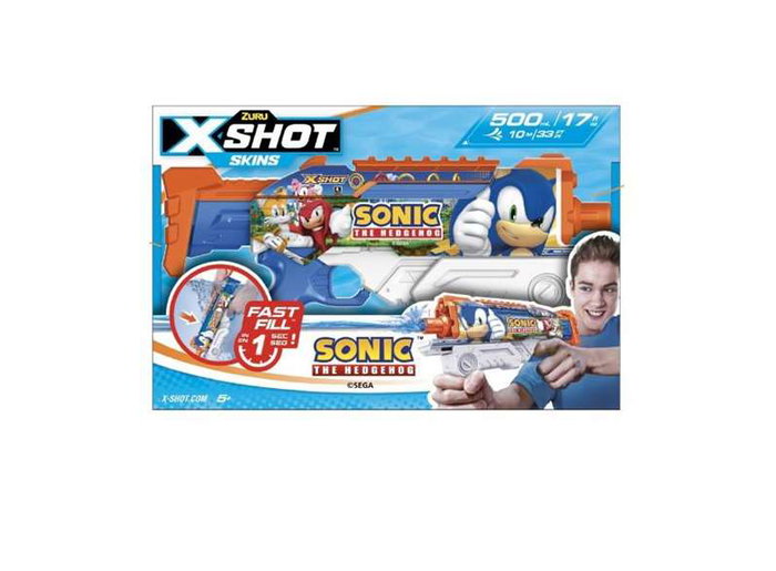 Zuru Pistola de Agua X-Shot Sonic Skins Hyperload Carga Rápida 35x6'5x23cm Zuru Pistola de Agua X-Shot Sonic Skins Hyperload Carga Rápida 35x6'5x23cm