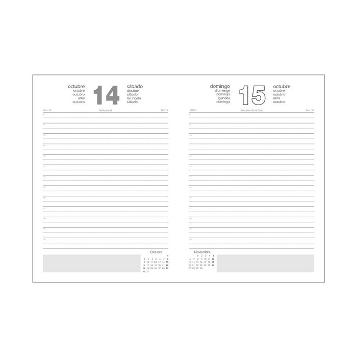Dohe Agenda Anual Segovia 14x20 cm Negro 2026 Dohe Agenda Anual Segovia 14x20 cm Negro 2026
