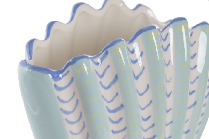 DKD Home Decor Cnacc 26 Jarrón Mediterráneo Gres Azul Celeste 22 x 11.3 x 15 cm DKD Home Decor Cnacc 26 Jarrón Mediterráneo Gres Azul Celeste 22 x 11.3 x 15 cm