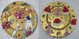 DKD Home Decor Centro de Mesa PP Surtido Dorado y Rojo
