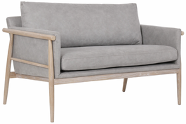 DKD Home Decor Sofá de Fresno y Poliéster Blanco Decapé