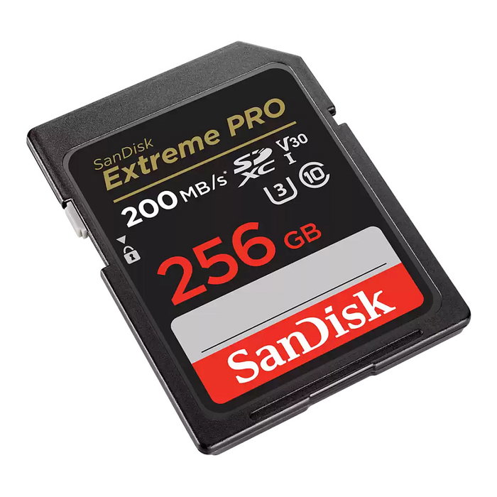 SanDisk Extreme PRO 256 GB Tarjeta SDXC UHS-I, Velocidad Lectura 200 MB/s, Escritura 90 MB/s, Clase 10, U3, V30, Resistente