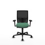 PIQUERAS Y CRESPO Silla de oficina Yunquera con mecanismo Sincro/Traslack, Verde esmeralda y Negro