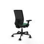 PIQUERAS Y CRESPO Silla de oficina Yunquera con mecanismo Sincro/Traslack, Verde esmeralda y Negro