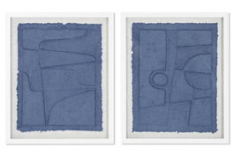 DKD Home Decor Cuadro de Cristal Abstracto Surtido de 2 Modelos, 45x55 cm