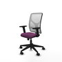 PIQUERAS Y CRESPO Silla de oficina Motilla con mecanismo Sincro, Morado y Blanco