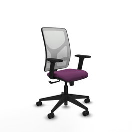 PIQUERAS Y CRESPO Silla de oficina Motilla con mecanismo Sincro, Morado y Blanco