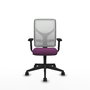 PIQUERAS Y CRESPO Silla de oficina Motilla con mecanismo Sincro, Morado y Blanco