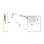 Emuca Compás para puertas elevables Altius Lift, Fuerza 1100-2900 (medium=M), Acero y plástico, Gris antracita