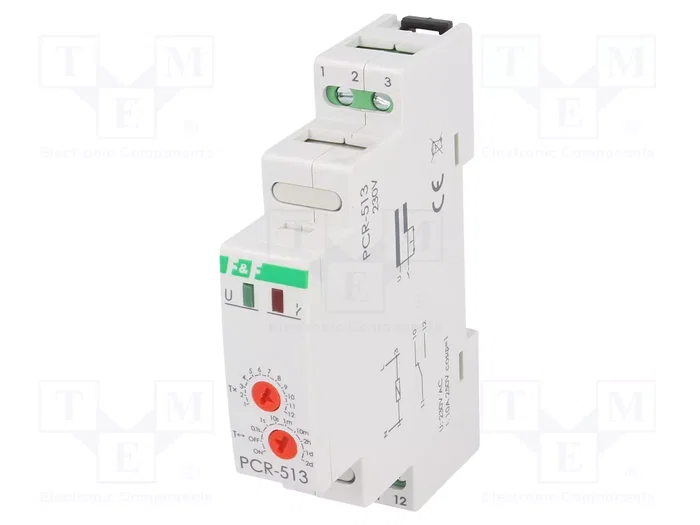 F&F Relé de tiempo analógico SPDT 10A 230VAC para raíl DIN F&F Relé de tiempo analógico SPDT 10A 230VAC para raíl DIN