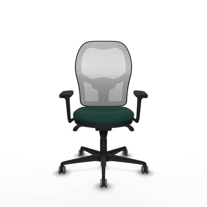 PIQUERAS Y CRESPO Silla de oficina Jorquera con mecanismo Sincro, Verde botella y Blanco PIQUERAS Y CRESPO Silla de oficina Jorquera con mecanismo Sincro, Verde botella y Blanco