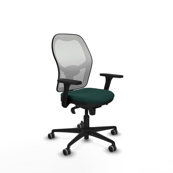 PIQUERAS Y CRESPO Silla de oficina Jorquera con mecanismo Sincro, Verde botella y Blanco PIQUERAS Y CRESPO Silla de oficina Jorquera con mecanismo Sincro, Verde botella y Blanco