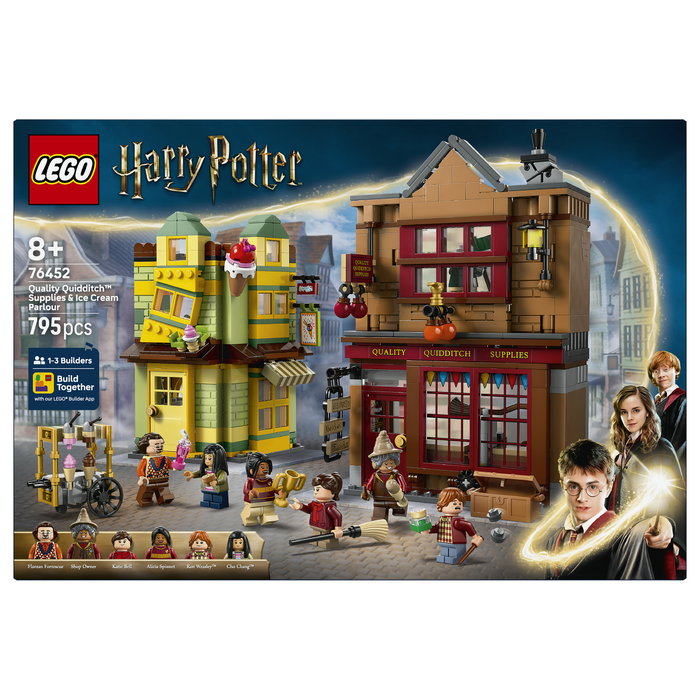 LEGO Harry Potter 76452 Tienda de accesorios de Quidditch y Heladería de Florian Fortescue