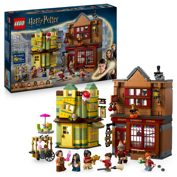 LEGO Harry Potter 76452 Tienda de accesorios de Quidditch y Heladería de Florian Fortescue