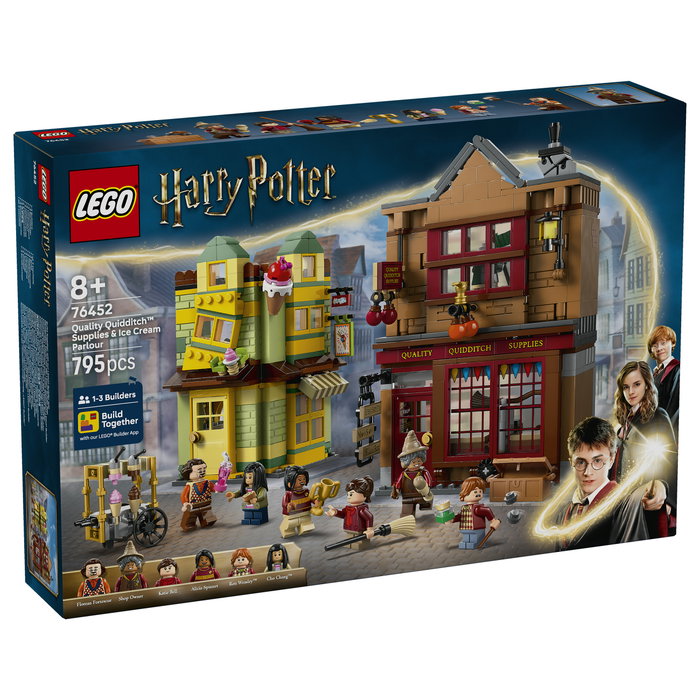 LEGO Harry Potter 76452 Tienda de accesorios de Quidditch y Heladería de Florian Fortescue