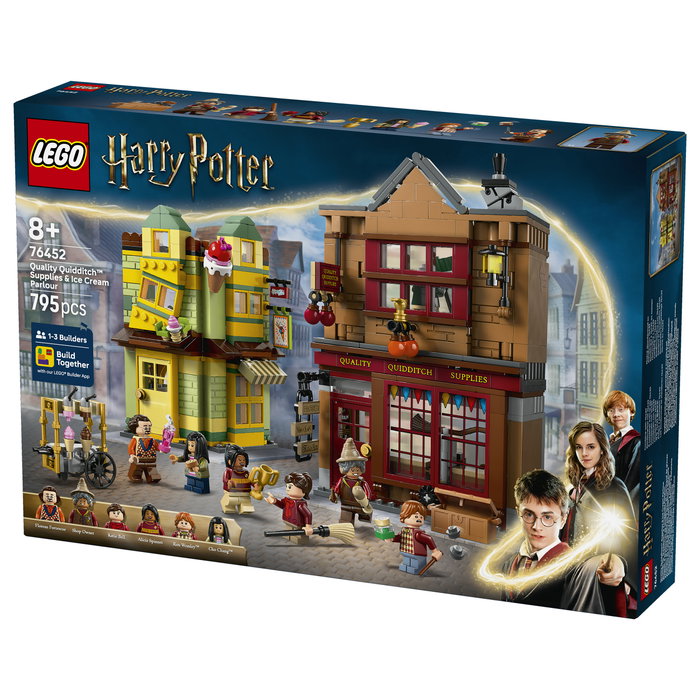 LEGO Harry Potter 76452 Tienda de accesorios de Quidditch y Heladería de Florian Fortescue