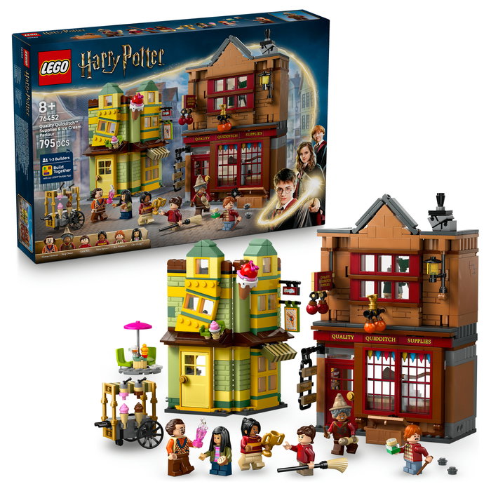 LEGO Harry Potter 76452 Tienda de accesorios de Quidditch y Heladería de Florian Fortescue