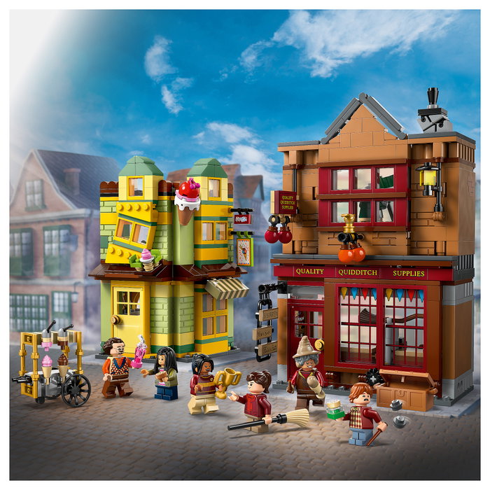 LEGO Harry Potter 76452 Tienda de accesorios de Quidditch y Heladería de Florian Fortescue
