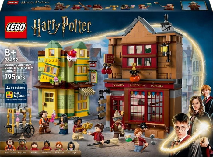 LEGO Harry Potter 76452 Tienda de accesorios de Quidditch y Heladería de Florian Fortescue