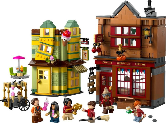 LEGO Harry Potter 76452 Tienda de accesorios de Quidditch y Heladería de Florian Fortescue