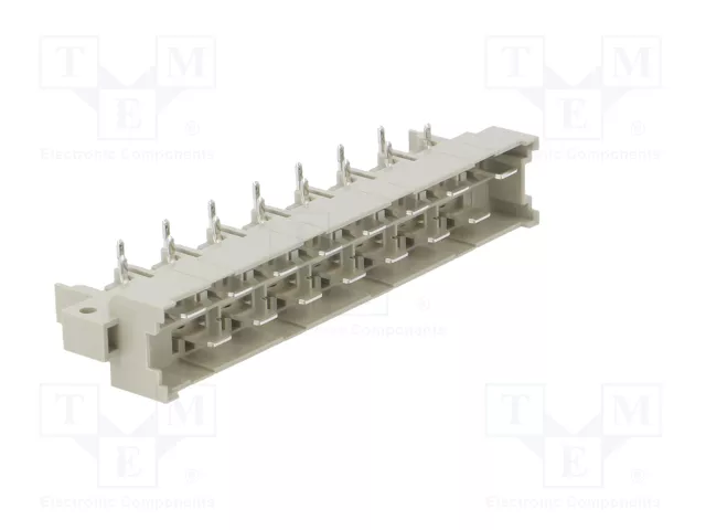 HARTING DIN 41612 Conector de 15 pines, 15A, 90° Angulado