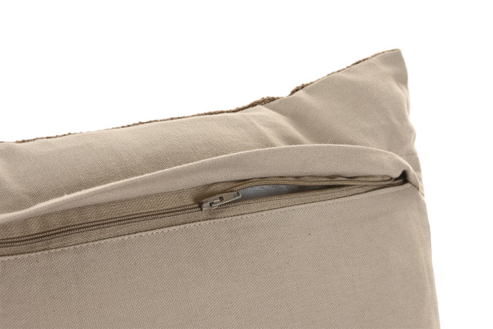 DKD Home Decor Cojín Algodón Velvet Natural 45x45 cm