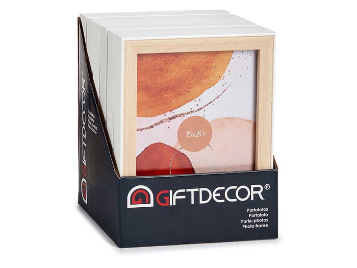 Giftdecor Portafoto Blanco Madera 15x20 cm con Vidrio y Plástico (Set de 24) Giftdecor Portafoto Blanco Madera 15x20 cm con Vidrio y Plástico (Set de 24)